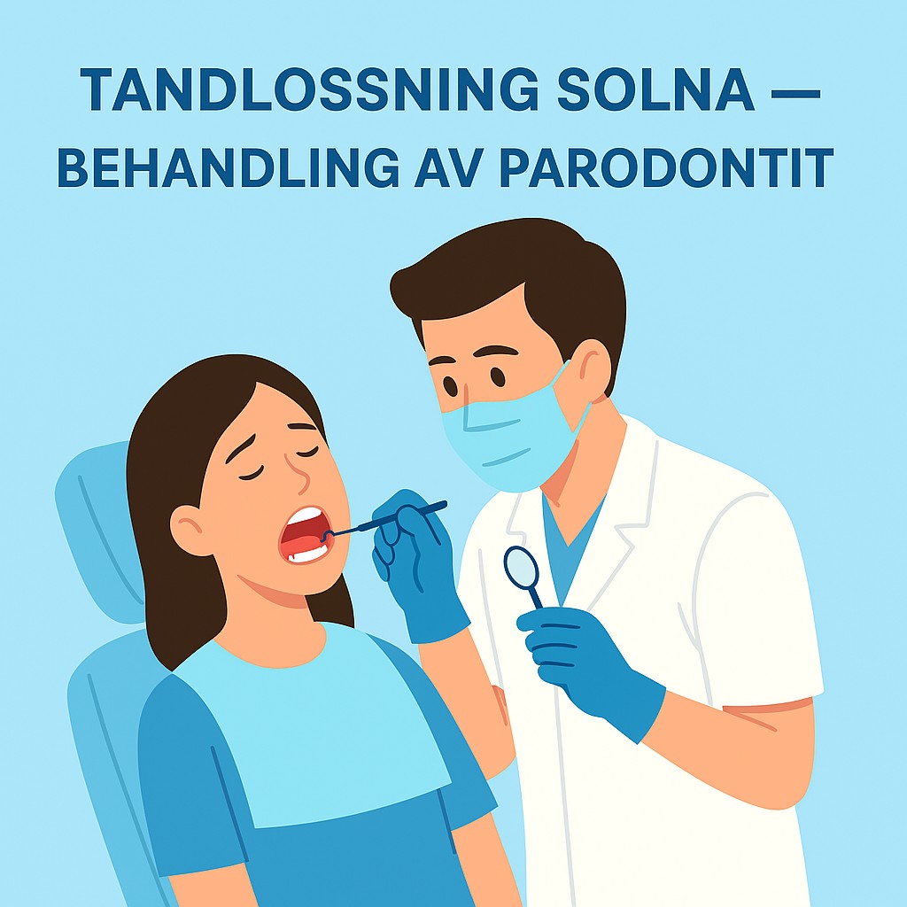 Patient med tandlossning får behandling hos Din Tandläkare i Solna
