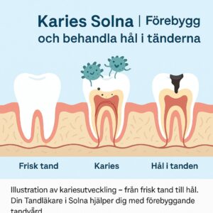 Karies Solna – undersökning av hål i tänderna hos Din Tandläkare i Solna